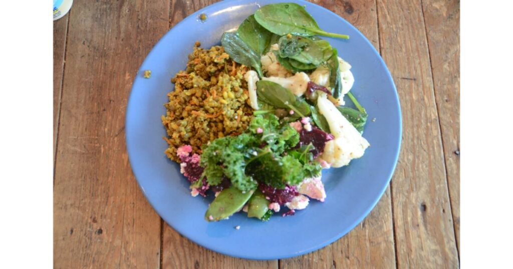 spinach and lentil salad